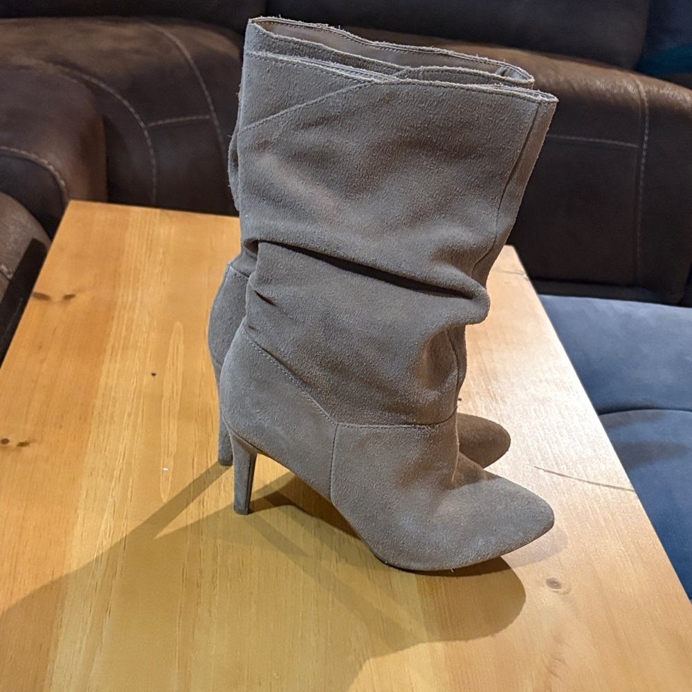 Women's Suede Slouch Boots - Tan